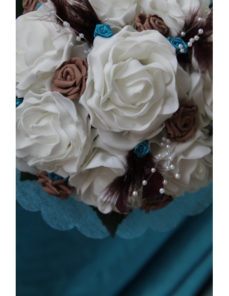 Magnifiques Bouquets de Fleurs: BOUQUET MARIÉE ROND fait avec des roses Magnifiques Bouquets de Fleurs: BOUQUET MARIÉE ROND fait avec des roses