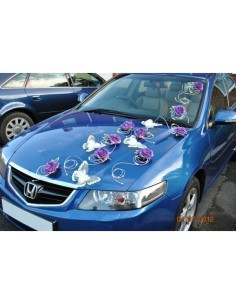 Décoration voiture de mariage avec papillon - commande LEVERT