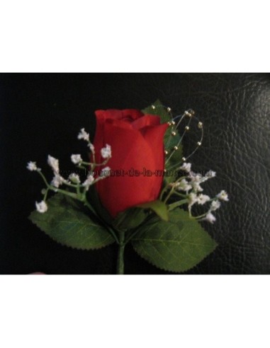 Belle Boutonnière pour Mariage avec des Perles