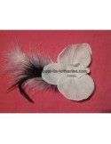 Boutonnière de Mariage avec Orchidée, Plumes
