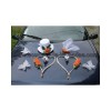 Décoration de voiture pour mariage chapeau, voile, coeurs orange