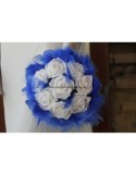 Magnifique Bouquet demoiselle d\'honneur bleu roi / royal