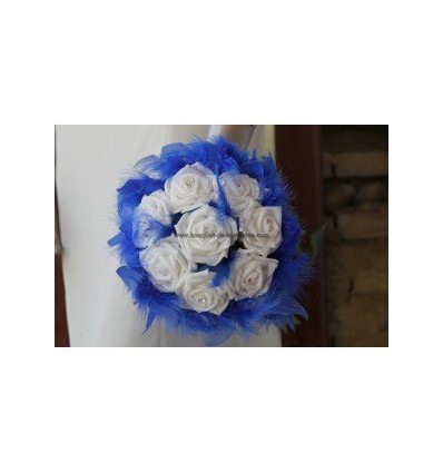 Magnifique Bouquet demoiselle d'honneur bleu roi
