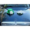 Chapeau et voile pour la voiture de mariage couleur vert