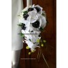 Bouquet de mariée pour mariage noir et blanc roses et orchidées