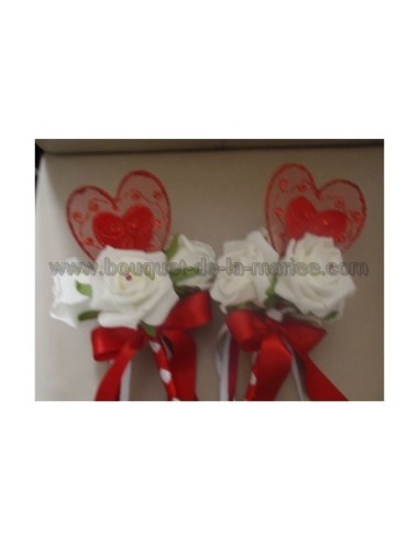 Bouquet demoiselle d'honneur pour mariage thème "COEUR"