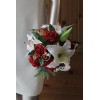Bouquet de Mariée Exceptionnel avec des roses, lys, perles, gemmes