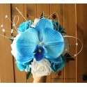 Bouquet mariage demoiselle d'honneur orchidée bleu