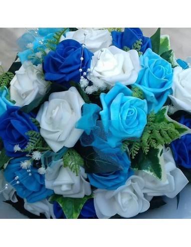 Composition de table pour mariage thème bleu marine