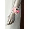 Bracelet de fleurs mariage rose hortensia rose clair