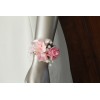 Bracelet de fleurs mariage rose hortensia rose clair
