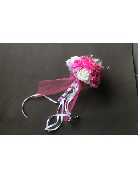 Bouquet mariage demoiselle d'honneur orchidée fuchsia