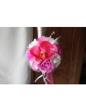 Bouquet mariage demoiselle d\'honneur orchidée fuchsia