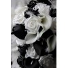 bouquet arums noir,bordeaux ou fushia