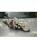 PROMO DU JOUR Gerbe de voiture de mariage couleur blanc, fuchsia