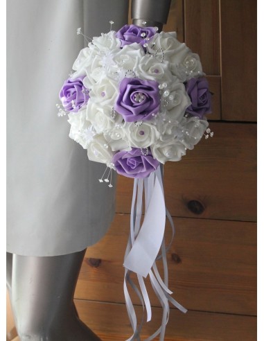 Bouquet de mariée mariage parme strass et perles