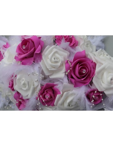 Décoration de table pour mariage thème fuchsia et blanc