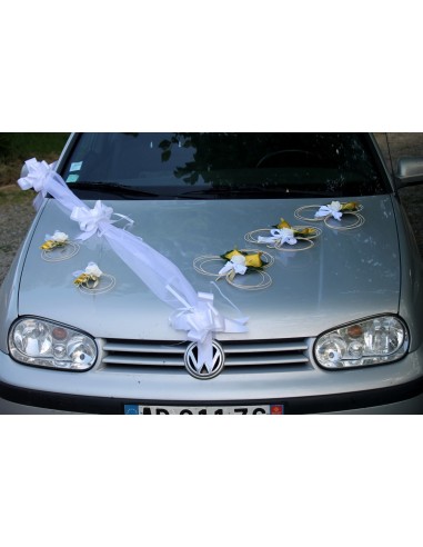 Adorno puerta coche  Voiture mariage, Décoration voiture mariés, Idée déco  voiture mariage