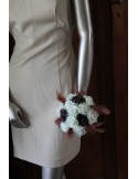 Beau Bouquet de Mariée Ivoire/chocolat ou blanc/chocolat