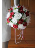 Promo de la semaine! Bouquet de Mariée rond roses avec diamants