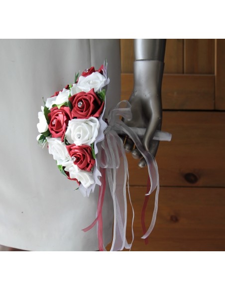 Promo de la semaine! Bouquet de Mariée rond roses avec diamants