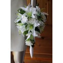 Bouquet de Mariee Tombant "Lys et Roses" pour un beau mariage 