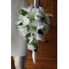 Bouquet de mariée lys et roses blanc