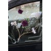 2 Magnifiques coeurs voiture mariage roses violet blanc