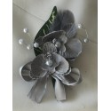 LOT Boutonnière, bracelet et épingle cheveux Mariage Orchidées gris