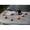 Décoration de voiture mariage thème chapeau et voile champêtre
