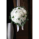 Unique Bouquet de mariée thème ivoire avec des Roses et Perles