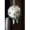 Bouquet de mariée ivoire et vert perles
