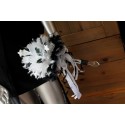 Bouquet Mariée plumes thème Etoiles noir et blanc