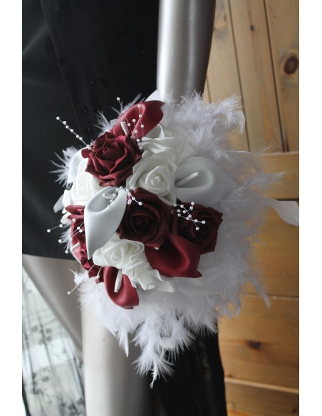 Bouquet de Fleurs Mariage: beaux arums bordeaux