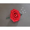 Bouquet Mariée Rond rouge: arums et roses