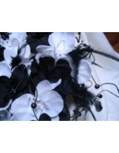 Promo: Bouquet de Mariage Baroque avec orchidées noires,blanches 2