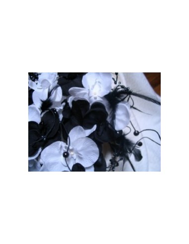Promo: Bouquet de Mariage Baroque avec orchidées noires,blanches