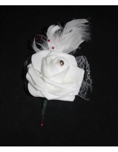 Bouquet Mariée Rond couleur blanc, bordeaux et rose or