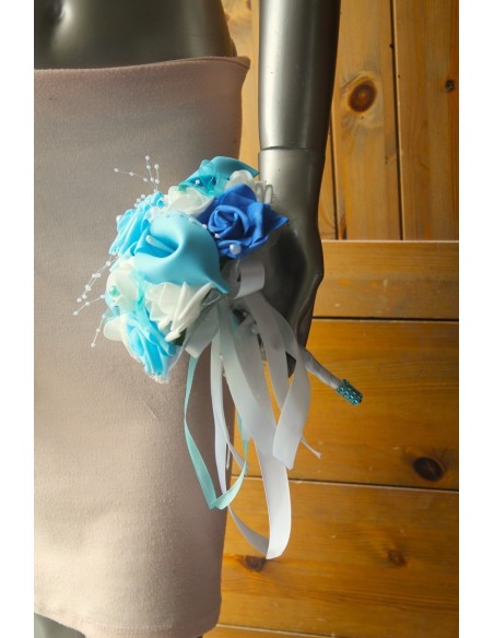 Bouquet de Mariée, bouquet demoiselle d'honneur et coussin d'alliances
