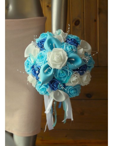 Bouquet de Mariée, bouquet demoiselle d'honneur et coussin d'alliances