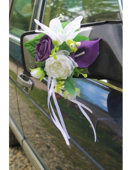 Commande sur mesure : Compostions florales blanc et violet