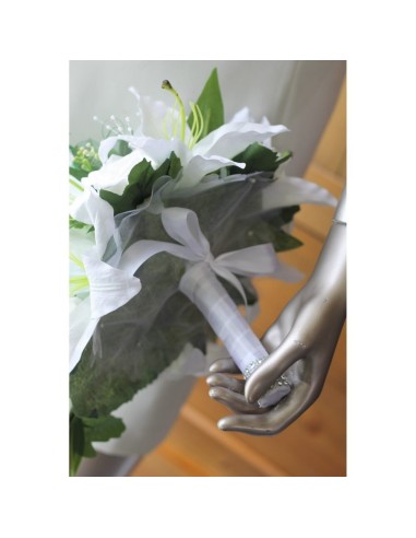 Bouquet de Mariee Tombant "Lys et Roses" pour un beau mariage