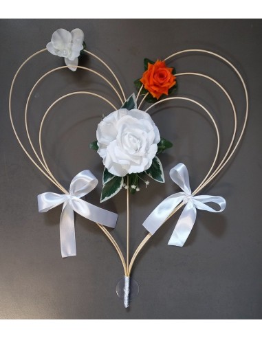 Compositions florales pour mariage orange et bleu