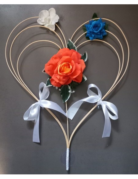 Compositions florales pour mariage orange et bleu Compositions florales pour mariage orange et bleu