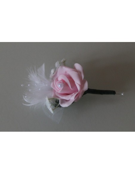 Bouquet de mariée, boutonnière et composition florale mariage rose et vert