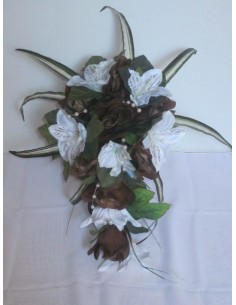 Bouquet Mariée Tombant thème Chocolat.