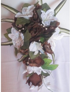 Bouquet Mariée Tombant thème Chocolat. 2