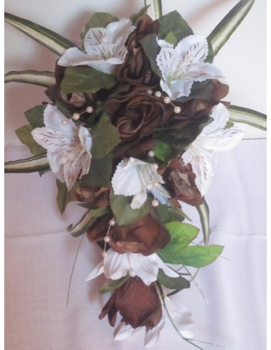 Bouquet Mariée Tombant thème Chocolat.