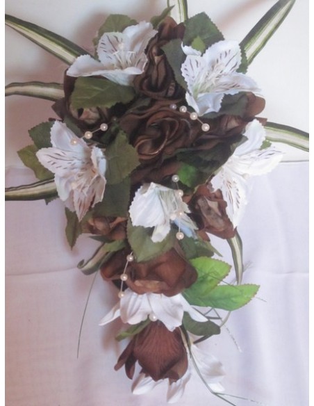 Bouquet Mariée Tombant thème Chocolat.