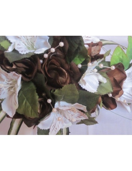 Bouquet Mariée Tombant thème Chocolat.